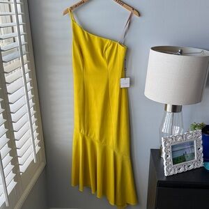 Laundry by Shelli Segal NEW Women's Asymmetrical One-Shoulder Midi Dress NWT